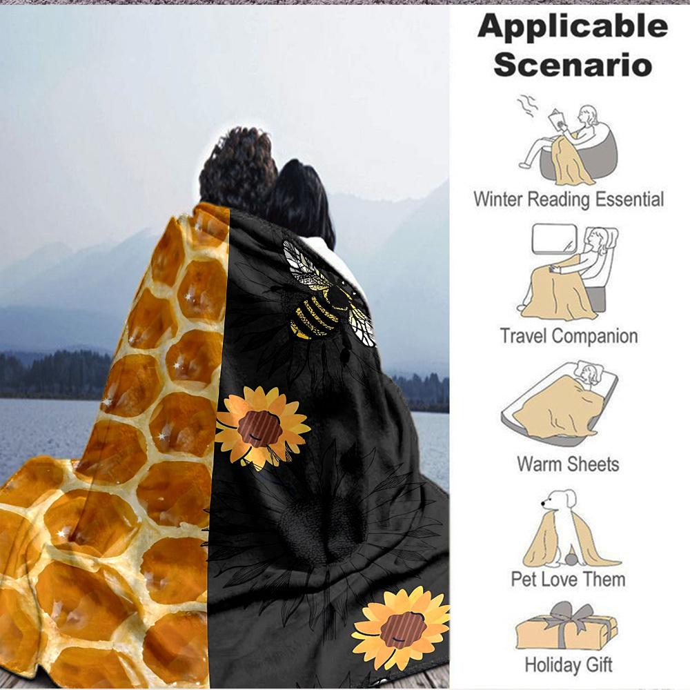 1PC Honeycomb Pattern Blanket - Soft Warm All-Season Throw for Sofa, Bed, Car, Office, Throw For Sofa yy250916105