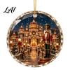 Decorative Winter Landscape Figurine Christmas Scene Acrylic Ornament for Holiday Tree Decor Hanging Decor Keepsake Party And Seasonal Home
