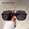 Half Square Frame Oversized Sunglasses Women Men Brand Design Fashion Shades Trendy UV400 Sun Glasses Trendy Ins Metal Eyewear