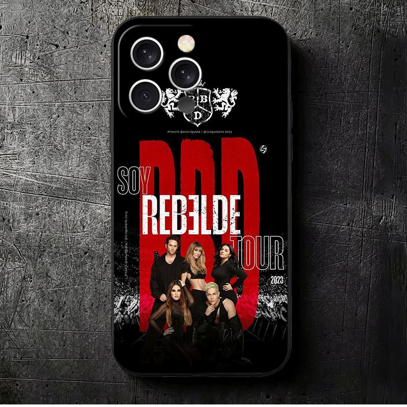 

F-Fashion RBD R-Rebelde Мягкий чехол для телефона для iPhone 16 16E 17 Air 15 Pro Max 14 Plus 13 Mini 11 12 7 Черный чехол Задняя крышка iPhone 13