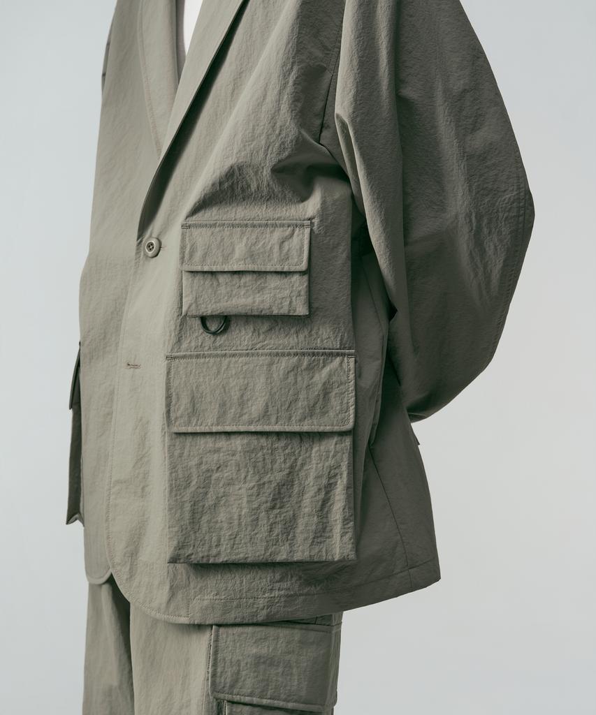 Musinsa Standard [City Leisure] Loose Fit Utility Blazer [Light Khaki Grey]