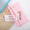 A6 Mesh Zipper Pouch Document Bag Waterproof Zip File Folders School Office Supplies Pencil Case 1PC Cosmetic Makeup Bags