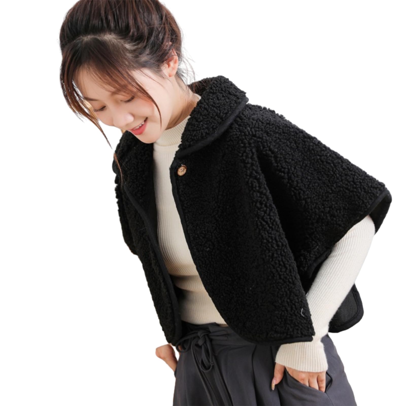 

[notunu] Shoulder Warmer, Scarf, Shawl, Thick Neck Warmer, Shoulder Warmer, Wearable Shoulder Warmer, Vest, Loungewear, Washable, Sleepwear, Cold Prot