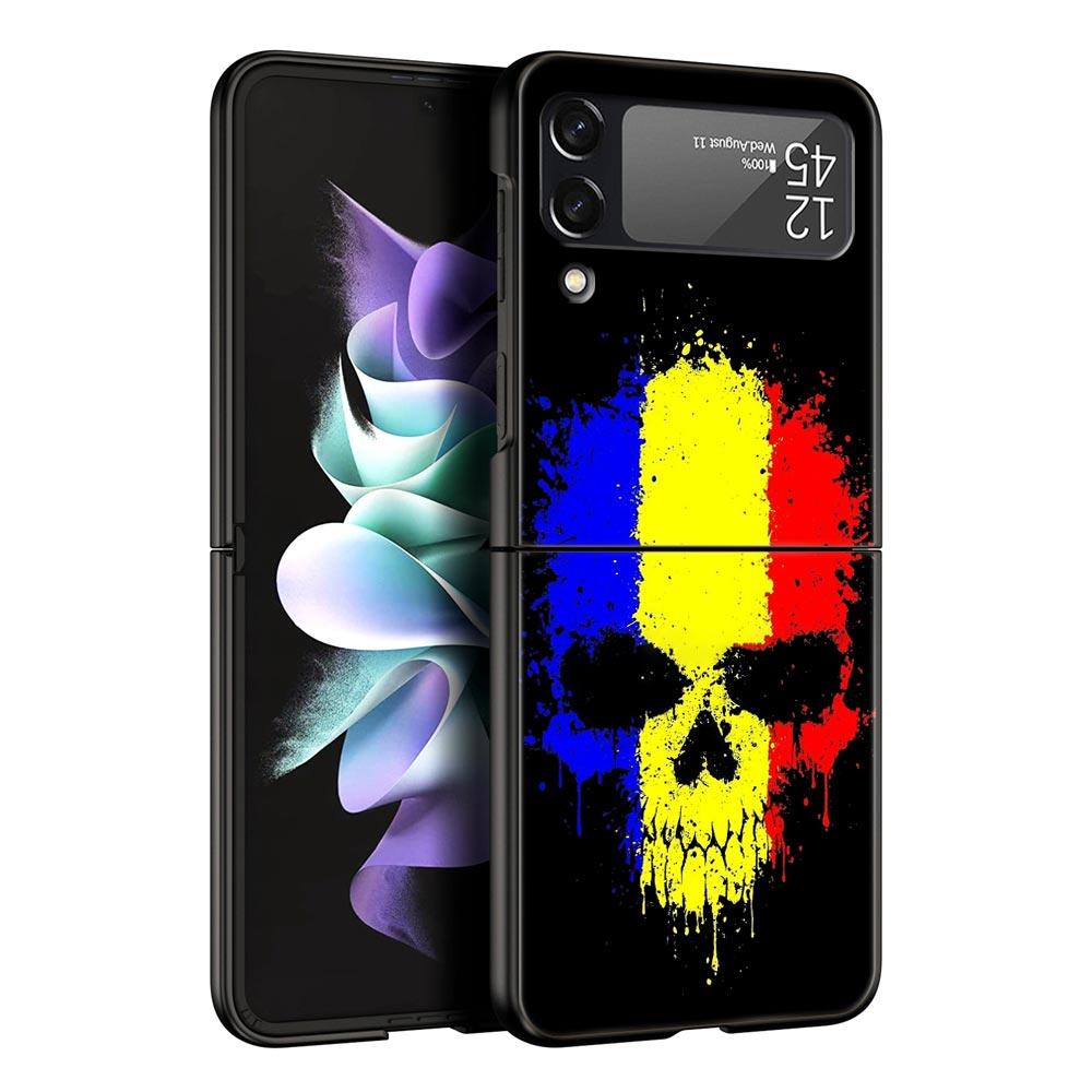 

Romania Flag Phone Case For Samsung Galaxy Z Flip3 Flip4 Flip5 Case Shell For Z Flip 3 4 5 6 7 Hard Folding Back Cover Galaxy Z Flip 4