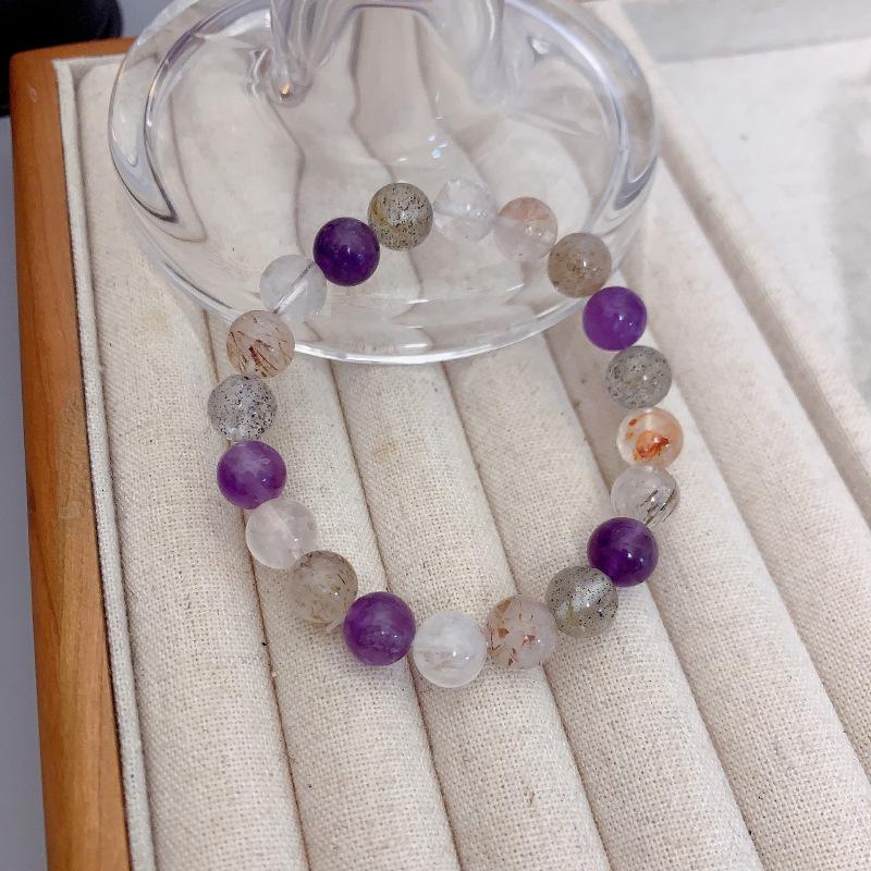 JYL TS Bracelet  Colorful Titanium Steel Style Brings Vitality & Fashion 8mm beadsW 17cm бирюзовый зеленый