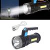Durable High Lumens LED Flashlight 4 Lighting Modes With Sidelight LongRange Flashlight Searchlight Outdoor Activities