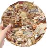 Adesivi a Tema Caffetteria Good-Retro per Scrapbooking 50 Pezzi Impermeabili Trasparenti in PET Decalcomanie Estetiche