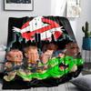 1 STuks Ghostbusters Print Flanellen Deken, Hoge Kwaliteit, Alle Seizoenen, Woondecoratie, Warmte en Comfort, Perfect voor Kerstcadeaus