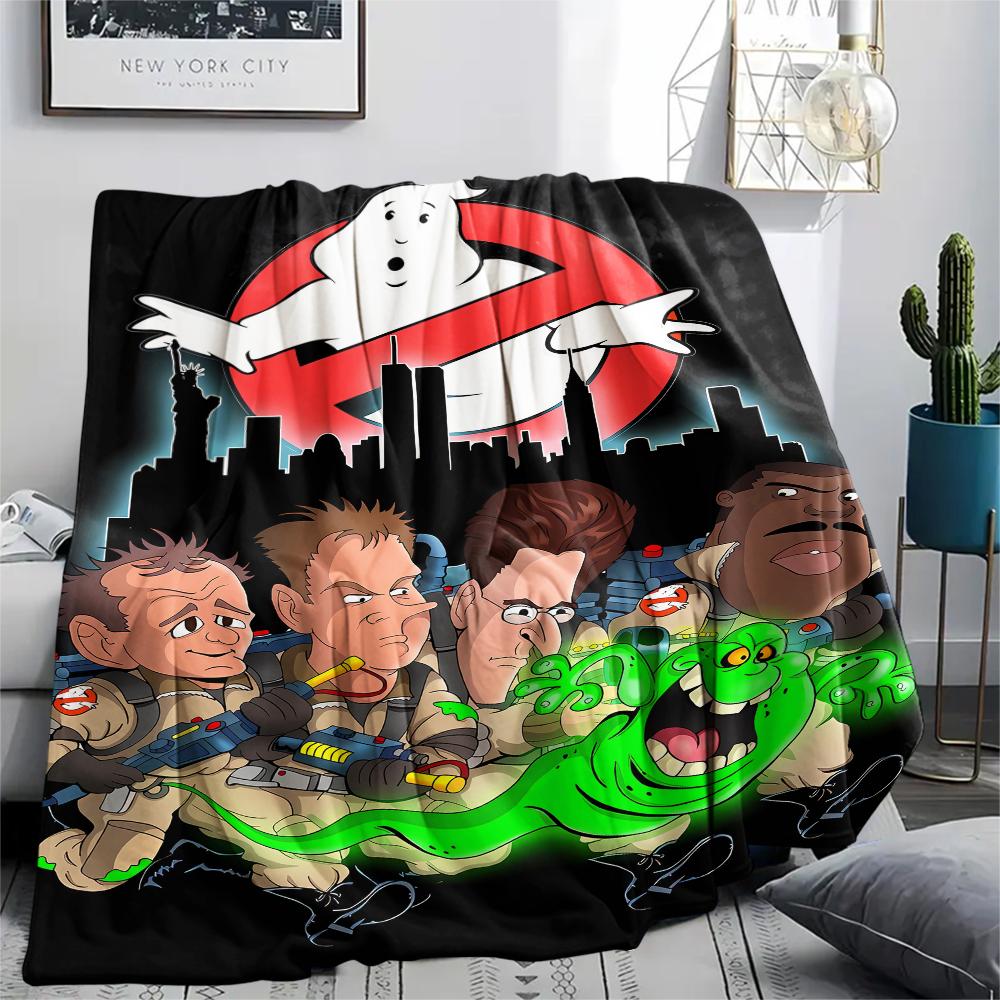 1 STuks Ghostbusters Print Flanellen Deken, Hoge Kwaliteit, Alle Seizoenen, Woondecoratie, Warmte en Comfort, Perfect voor Kerstcadeaus