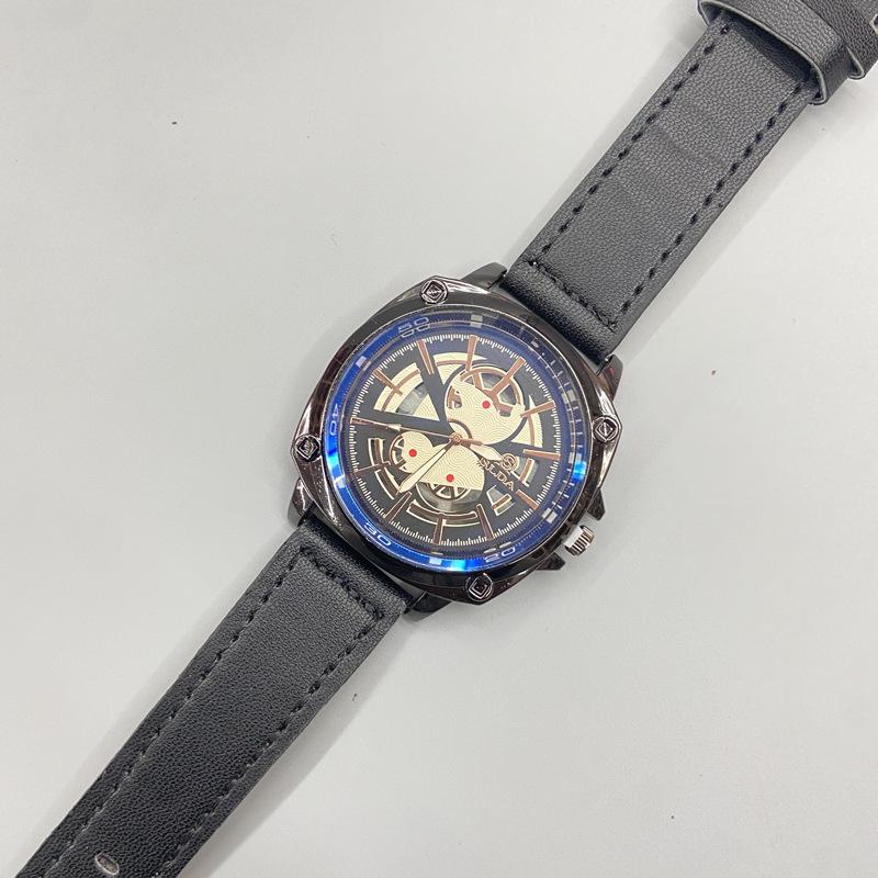 Men S Watch Casual Belt Quartz Watch Men S Hollow Literal Personality Temperament Fashion Watch