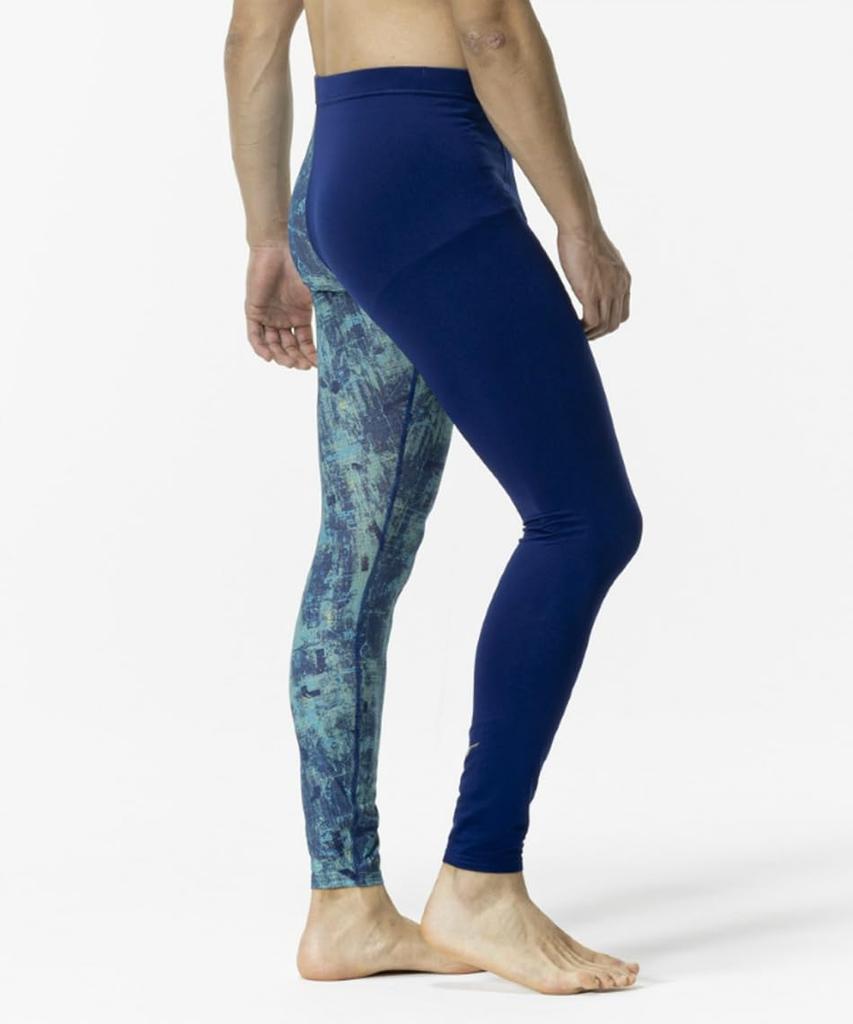 Mizuno Graphic Long Size Pastel Navy Baseball/Softball Fleece-Lined Tights, L,