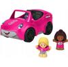 Doll Fisher-Price Little People Car Barbie + 2 Figures HJN53