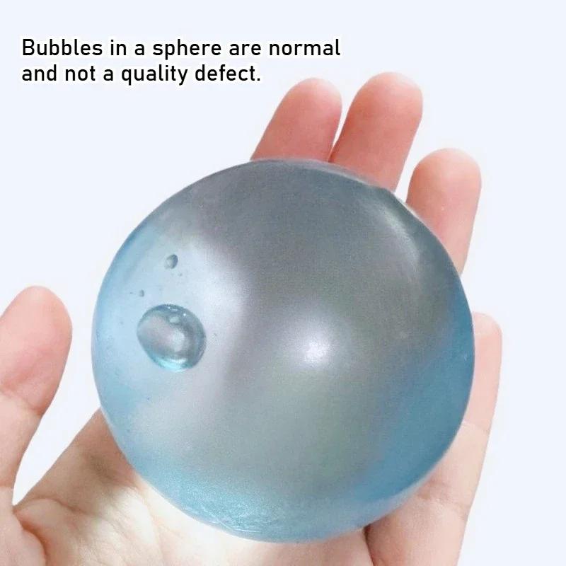 Blue Maltose Squishy Toy Cute Mochi Anti Stress Fidget Toy Soft Simulated Bule Transparent Ball Quick-Rebound Decompression Toy