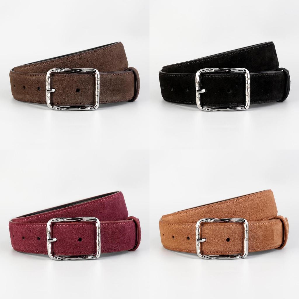 Minimalist Leather Waist Belt For Women With Zinc Alloy Buckle For Business And Casual Style