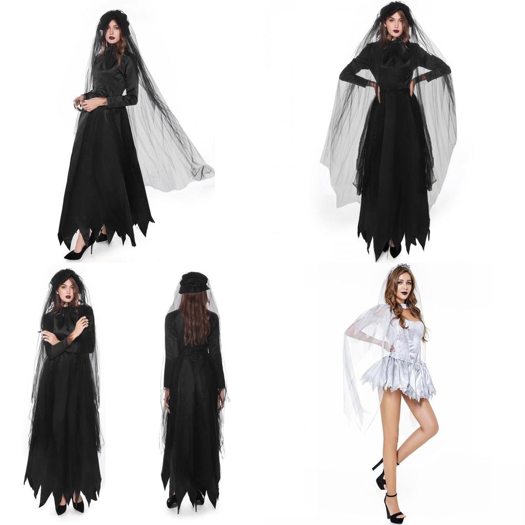 Elegant Ghost Bride Fancy Dress For Women Perfect For Halloween Horror Parties