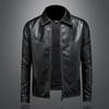 Autumn and winter new men's lapel leather jacket slim fashion casual versatile jacket
