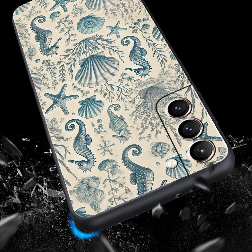Blue Ocean Fish Phone Case for Samsung Galaxy S26 S25 S24 S23 S22 S20 S21 FE Ultra S25 Edge Plus 5G Soft TPU Cover Fundas Capas
