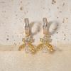 1 Pair Cute Little Bee Dangle Earrings for Women Zirconia Earring Jewelry Daily Wedding Party Accessories