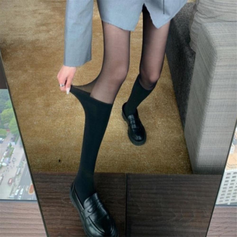 New ArrivalS Open Run Women S Two TOne Over Knee StockingS One Piece Panty