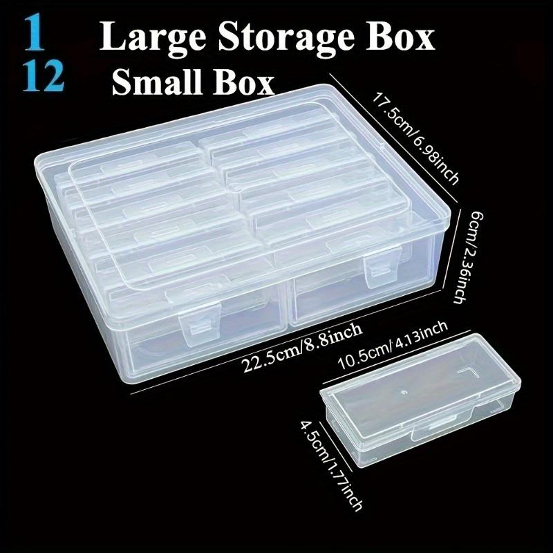 1set Transparent Portable Storage Box, Multifunctional Handicraft Organizer, Suitable for Jewelry Necklaces Rings, Organizer Supplies