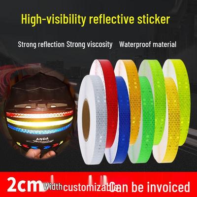 2cm Reflective Night Warning Sticker for Cars, Motorcycles, Bicycles, and Electric Vehicles