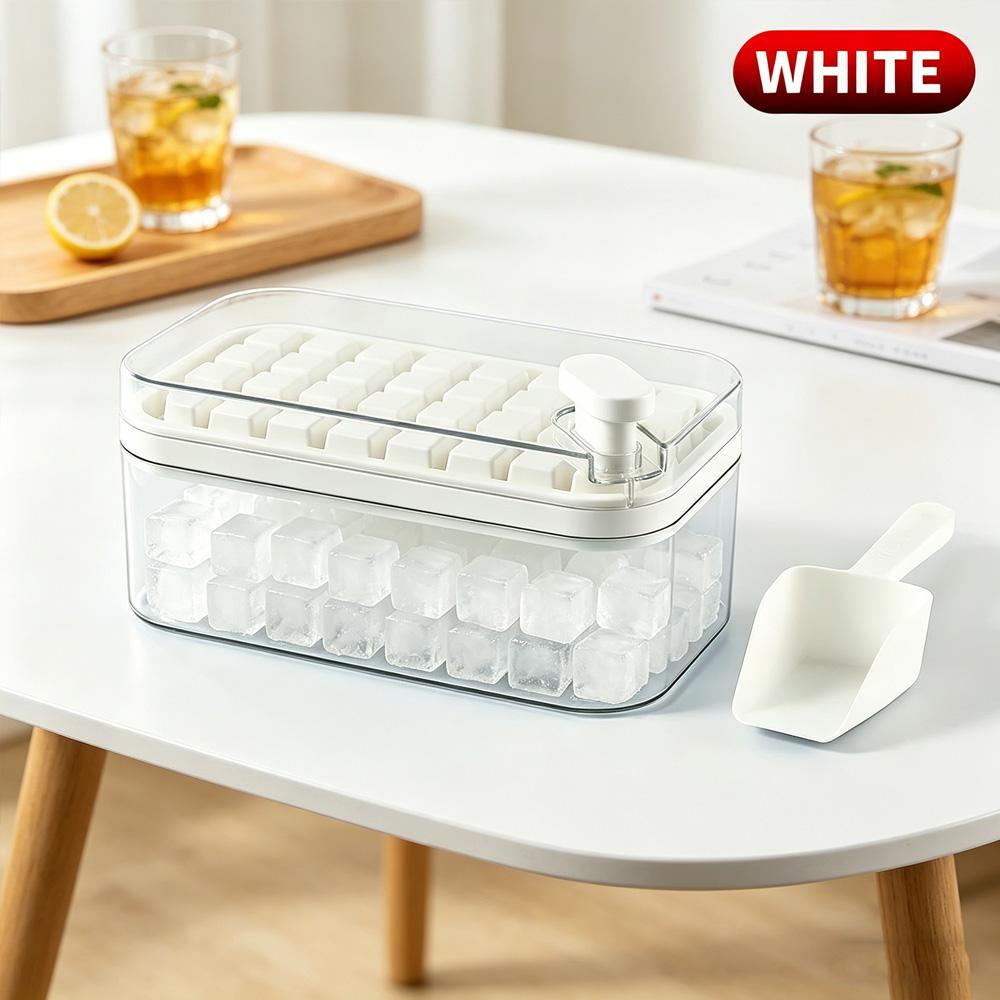 Household Ice Cube Maker Mold Large Capacity Ice Storage Container, Easy Demold Ice Tray For Fridge
