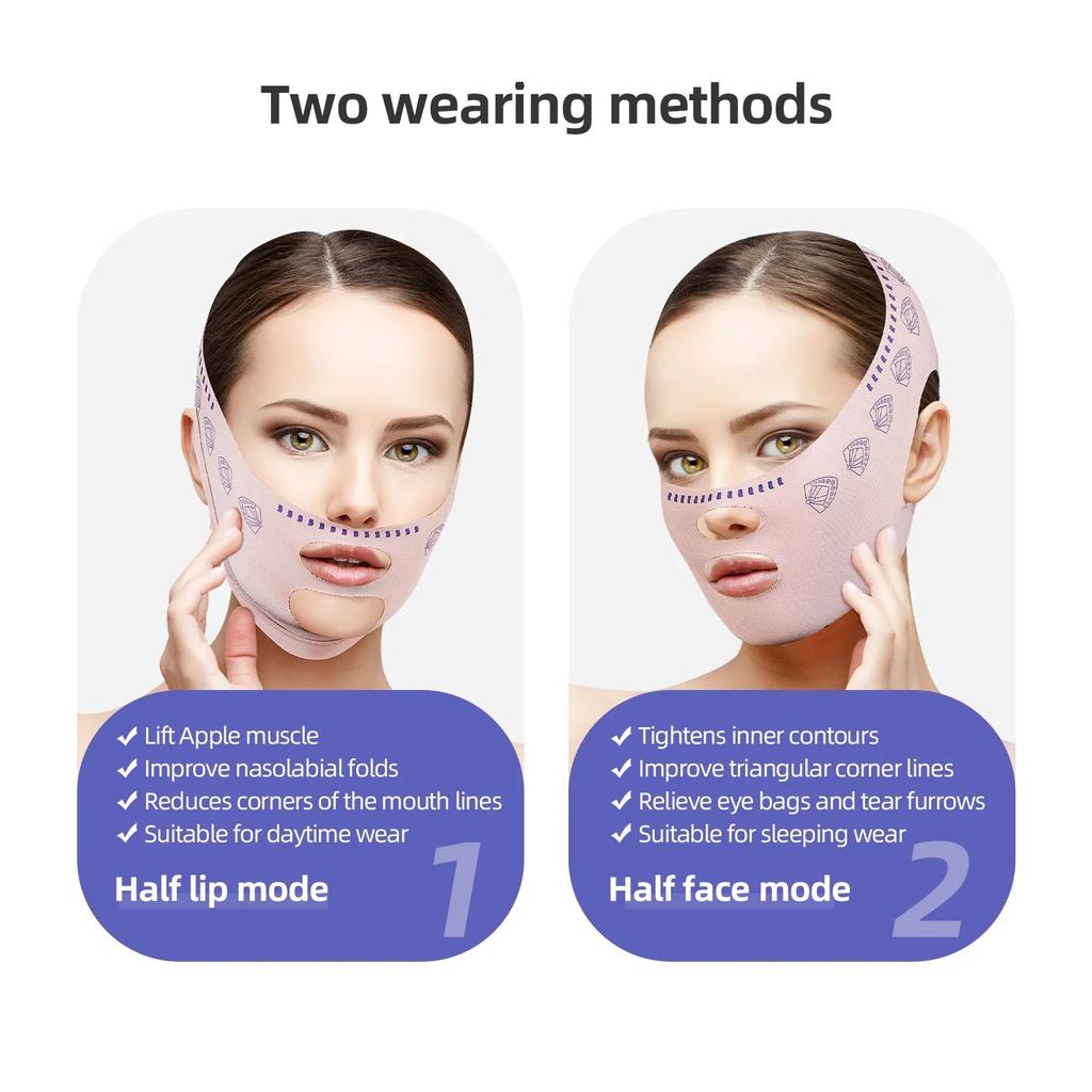 Gesichtsstraffungsbandage Frauen Gesichtslifting V-Linienformer Kinn Wangen Lift Up Gürtel Anti-Falten-Band Gesichts Schönheit Hautpflege Werkzeuge