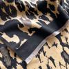  Brand Elegance Two-Sided Leopard Print Scarf Soft Warm Fringe Pashmina Shawl Autumn and Winter Coldproof Windproof Blanket