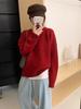 Dopamine Color Loose Fit Round Neck Sweater - Women's Casual Warm Long Sleeve Top for Autumn/Winter