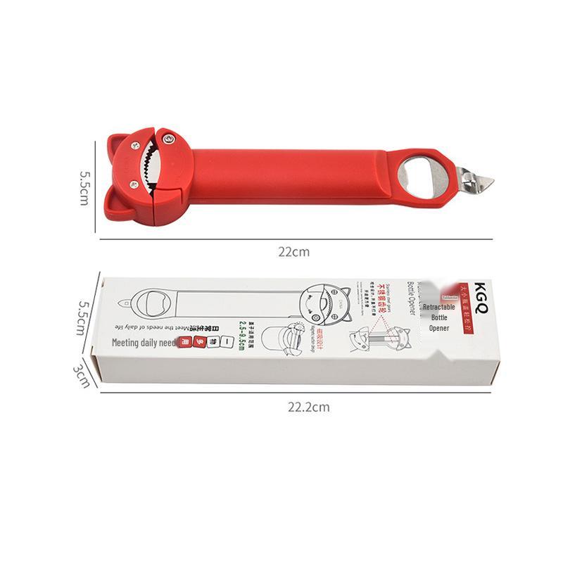 Multi-Functional Retractable Bottle Opener & Screwdriver Cap Twister