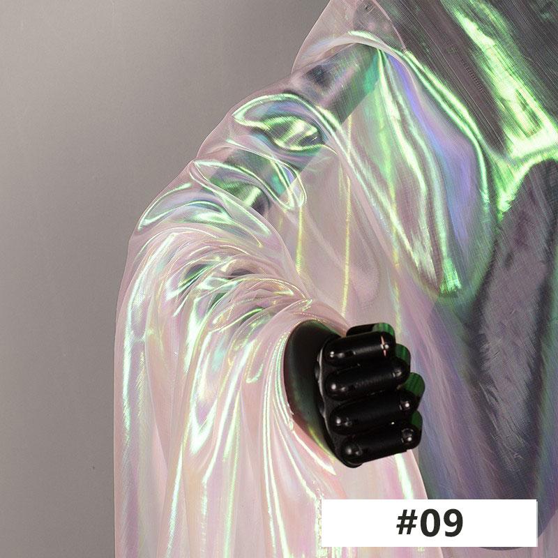 Laser Farbverlauf Organza Stoff Kleid DIY Handgemachtes Kleidungsstück Stoff Weiches Garn Bühnenhintergrund Dünner Stoff Nähen Farbverlauf Tüllstoff