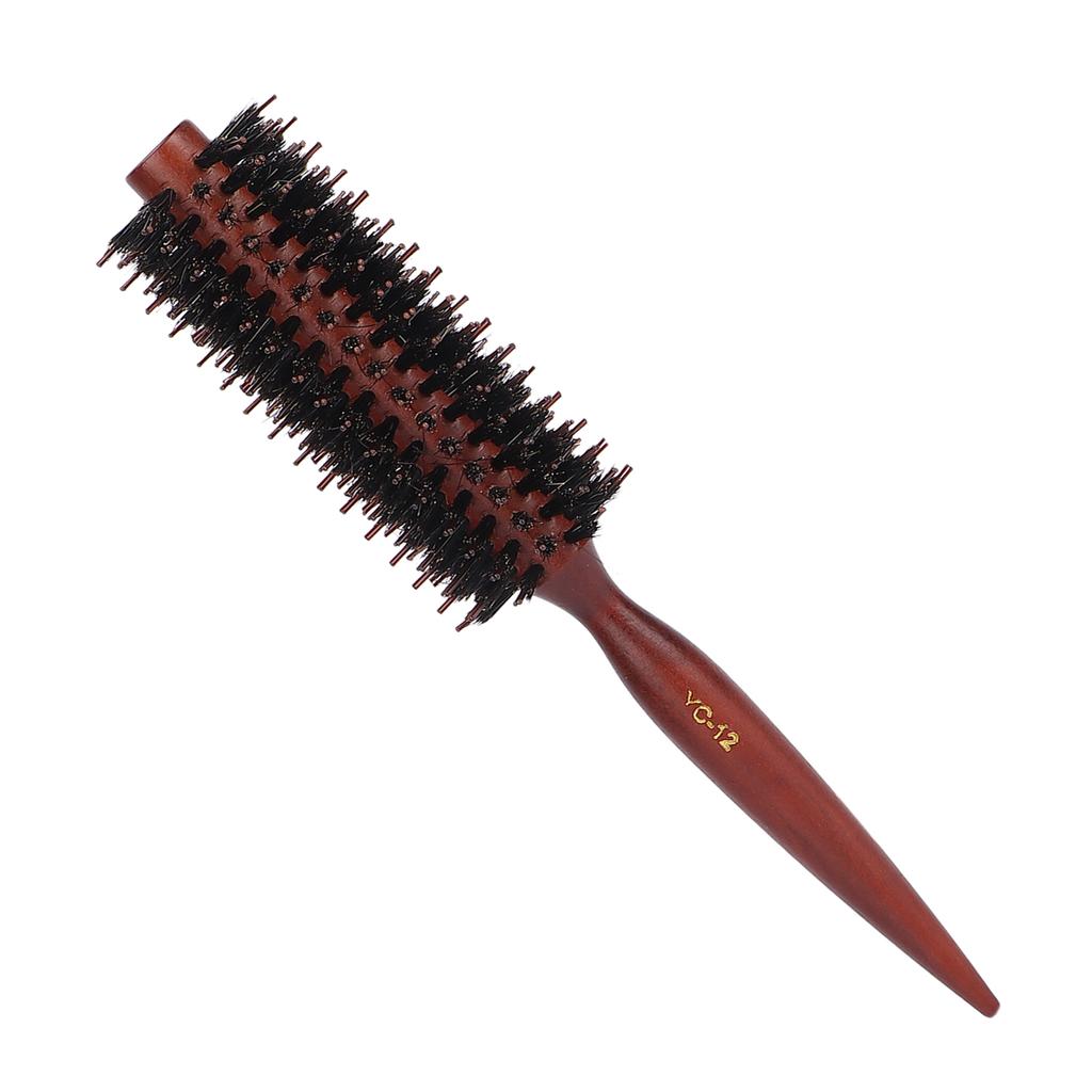 Round Styling Hair Brush Salon Use Curling Roller Hairbrush with Pointed Tail HandleVertical Lines