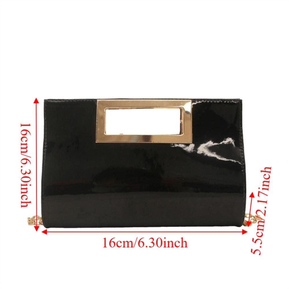 Metallic PU Leather Crossbody Bags Elegant Chain Shoulder Bag Gift Women Evening Clutch Bag Daily