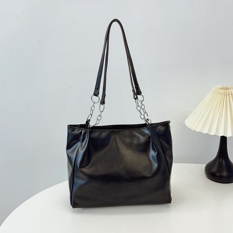 

High End Large Handbag for Women, New Fashiable Large Capacity Commuting Tote Bag, Versatile Texture Shoulder Bags чорний