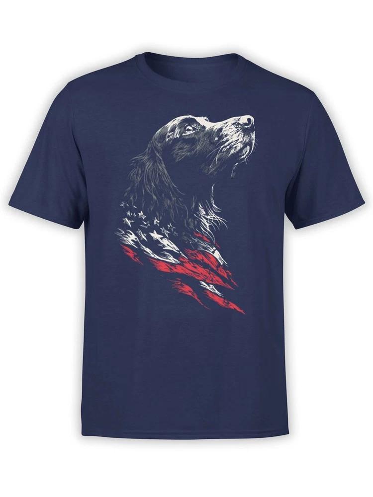 Liberty Hound Tshirt Patriotic Dog Flag Art Unisex S