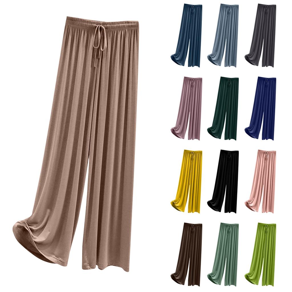 Women's Thin Sports Casual Loose Ice Silk Slim All-match Wide-leg Pants