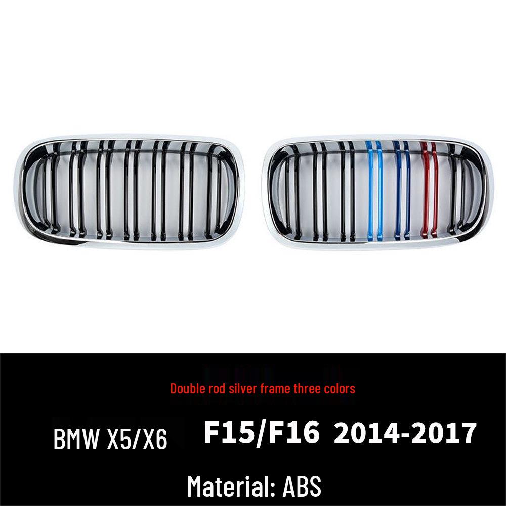 Compatible Black Kidney Grille for BMW X5/X6 F15/F16 (2014-2017).