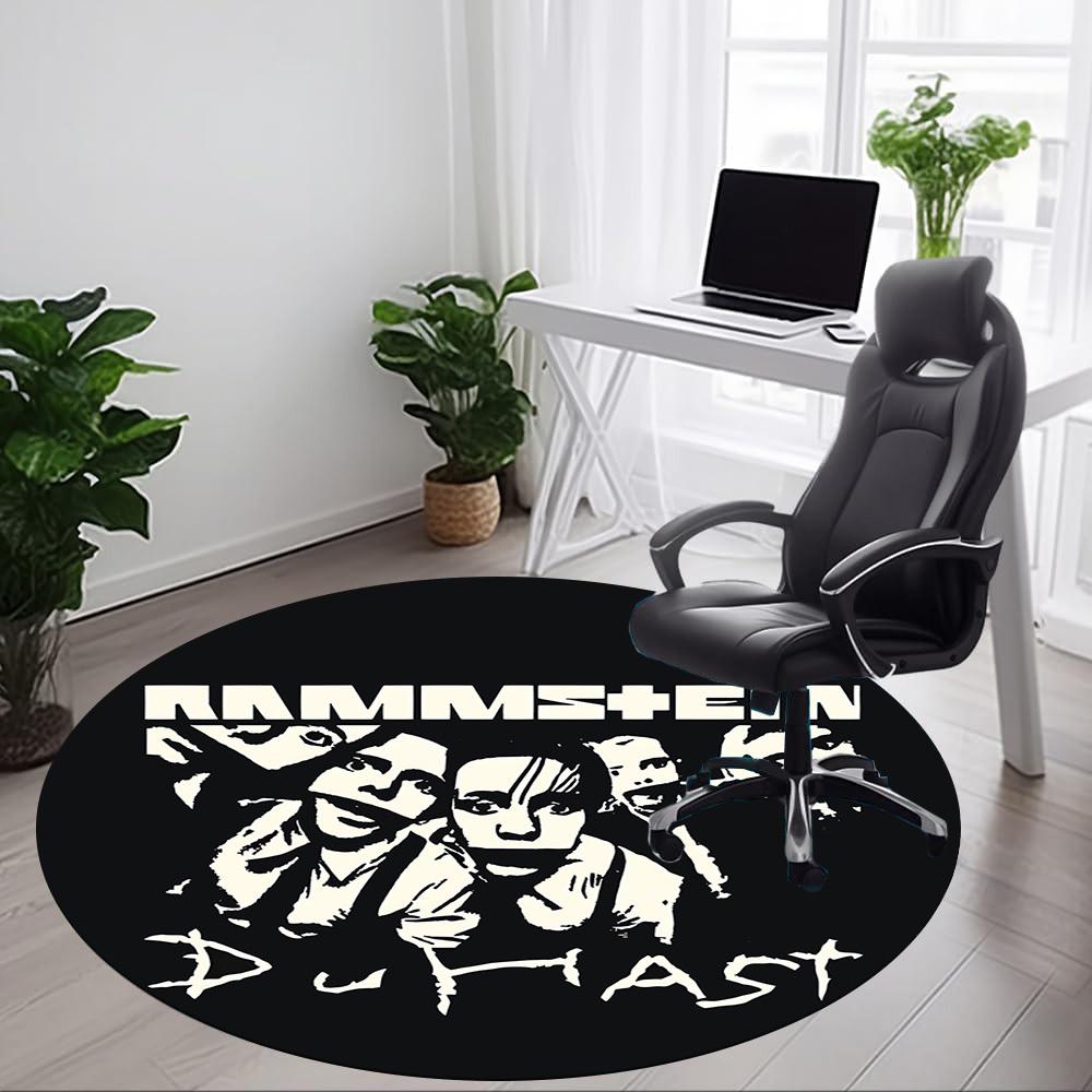 1 Stück Rammstein, Du Hast Büro Runder Teppich, Unter Bürostühlen Schlafzimmer Wohnzimmer Heimdekoration a1022339