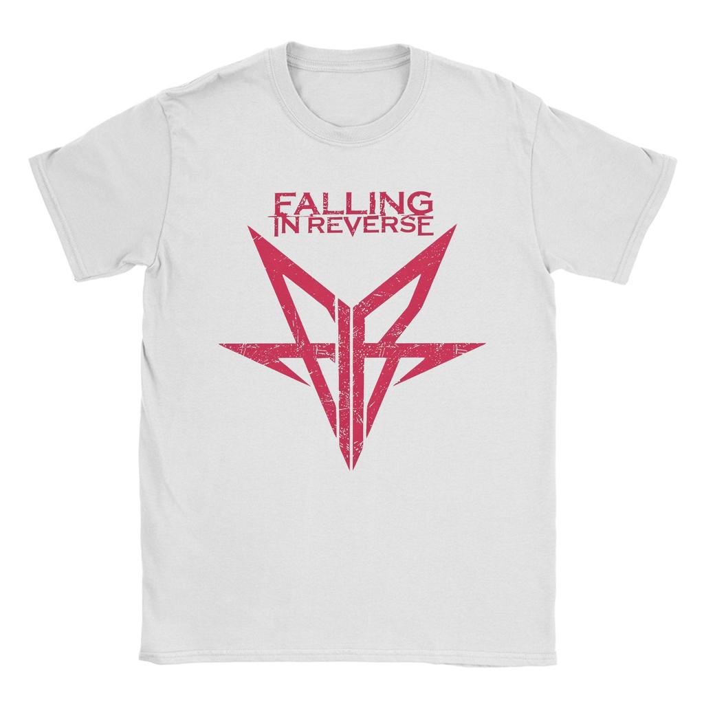 Falling In Reverse Band Heavy Metal T Shirt for Men 100% Cotton Novelty T-Shirt Crewneck Tees Short Sleeve Clothing Summer