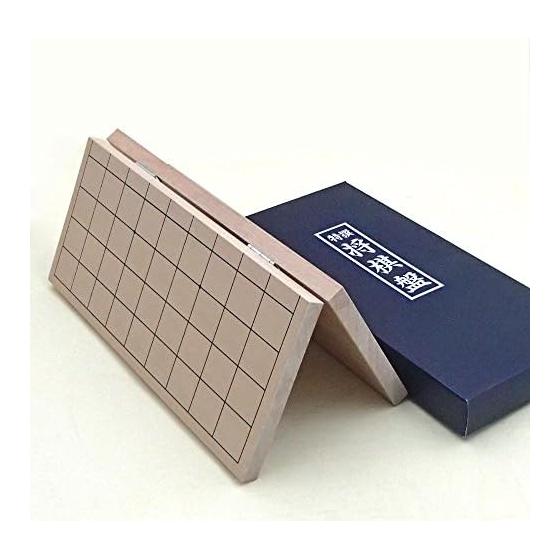 Ibaraki Mokko Wooden Shogi Board, Slightly Small and Convenient to Carry, Shin Katsura No. 4 Folded Shogi Board, Approximately 12mm Thick