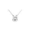 925 Sterling Silver Beating Heart Rabbit Necklace for Women - Zodiac Theme, Cool New Year Style, Cute Lively Clavicle Chain