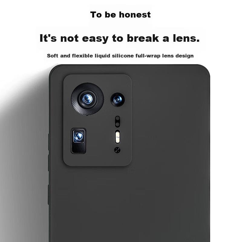 Xiaomi MIX4 Phone Case, Xiaomi MIX4 Protective Cover, Full Lens Protection Upgraded Frosted Anti-Drop Slim Silicone Soft Case - Midnight Black