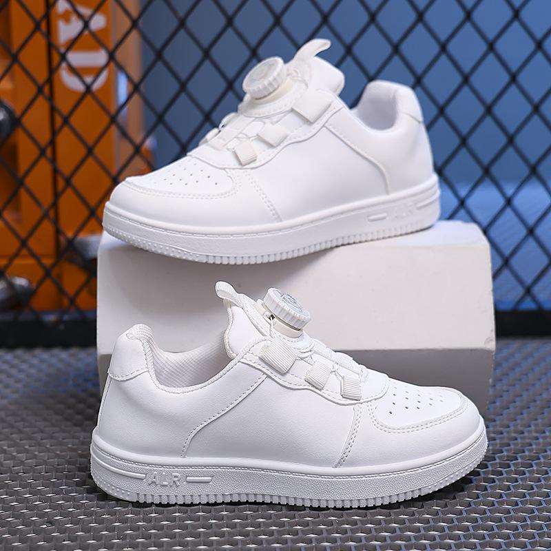 Children's Six One Little White Shoes Spring and Summer New Boys and Girls Mesh Breathable White Sneakers Student Campus Running Shoes