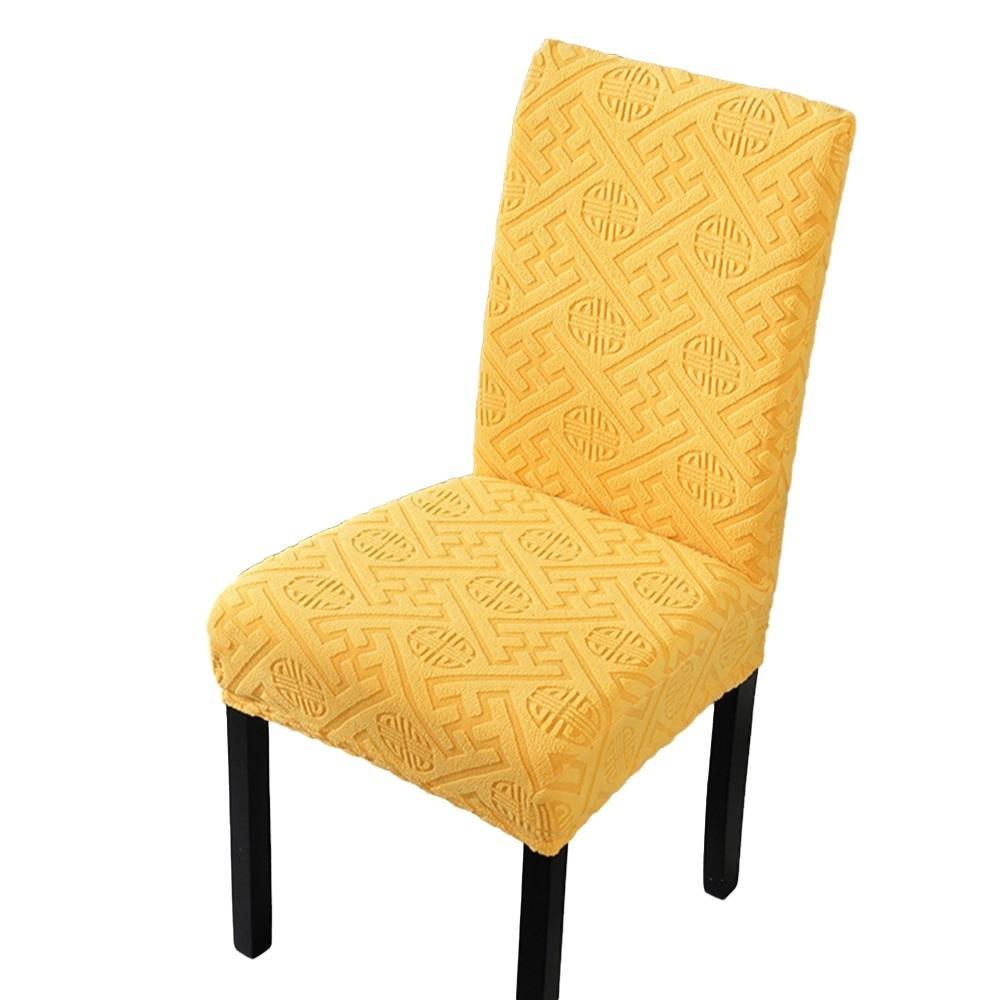 Elastic Stretch Dining Chair Cover Jacquard Chair Cushion Cover Waterproof Seat Covers Chair Protectors