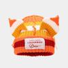 Niche Cute Pig Ears Splicing Knitted Hat Men's and Women's Trend Contrasting Color Sticker Wool Thermal Hat