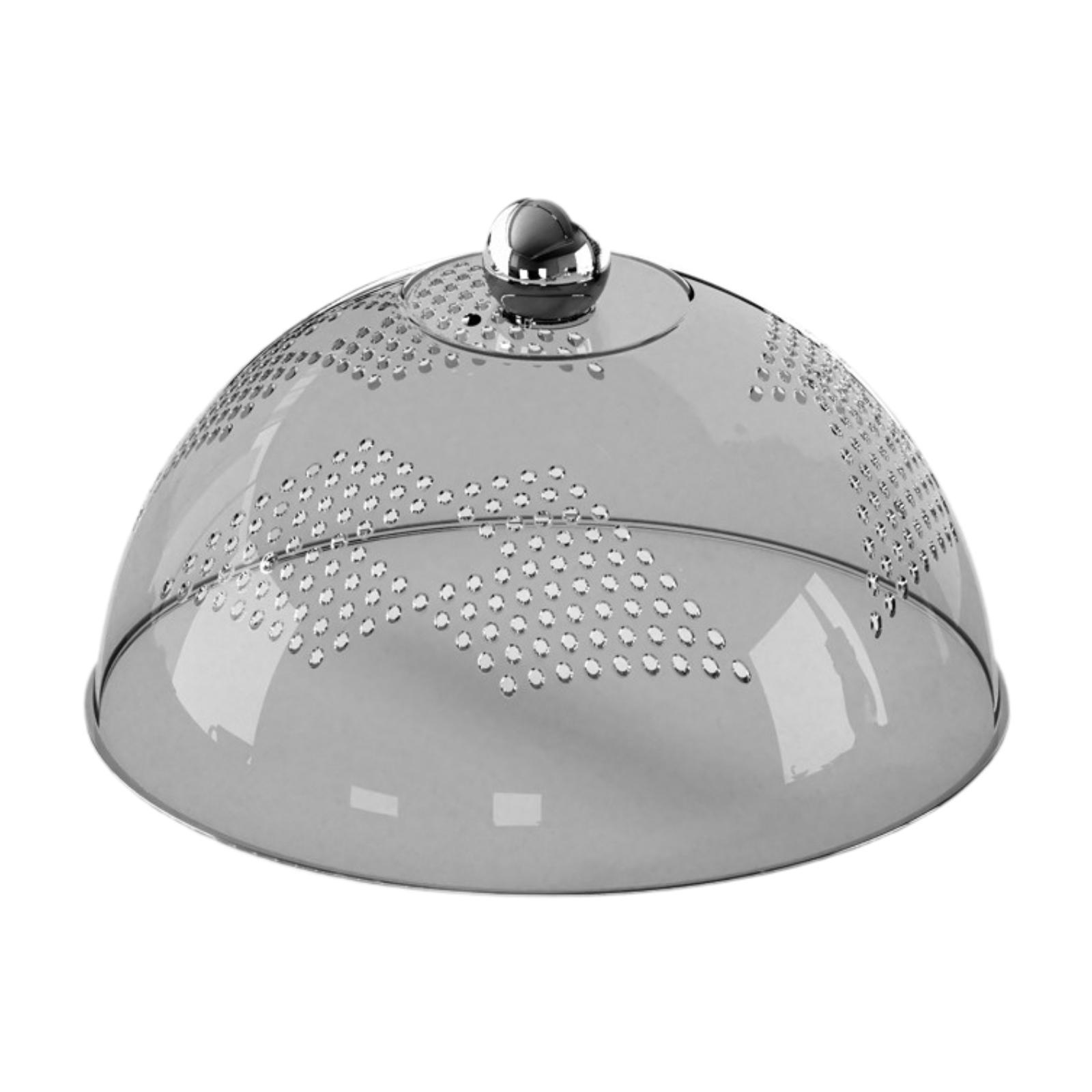 

Serving Plate Cover PETG Dome Food Protector Ventilated Design for Events BBQ and Home Dishes прозорий колір чорний