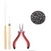 Hook Needle Hair Extensions Tools Kit Pulling Needle Micro Beads Plier  for Hair Extensions