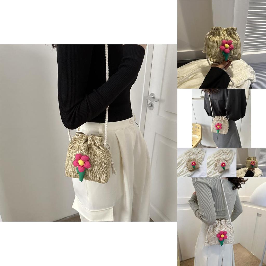 Stylish 2023 Summer Fashionable Woven Crossbody Bag For Women Chic Bucket Bag