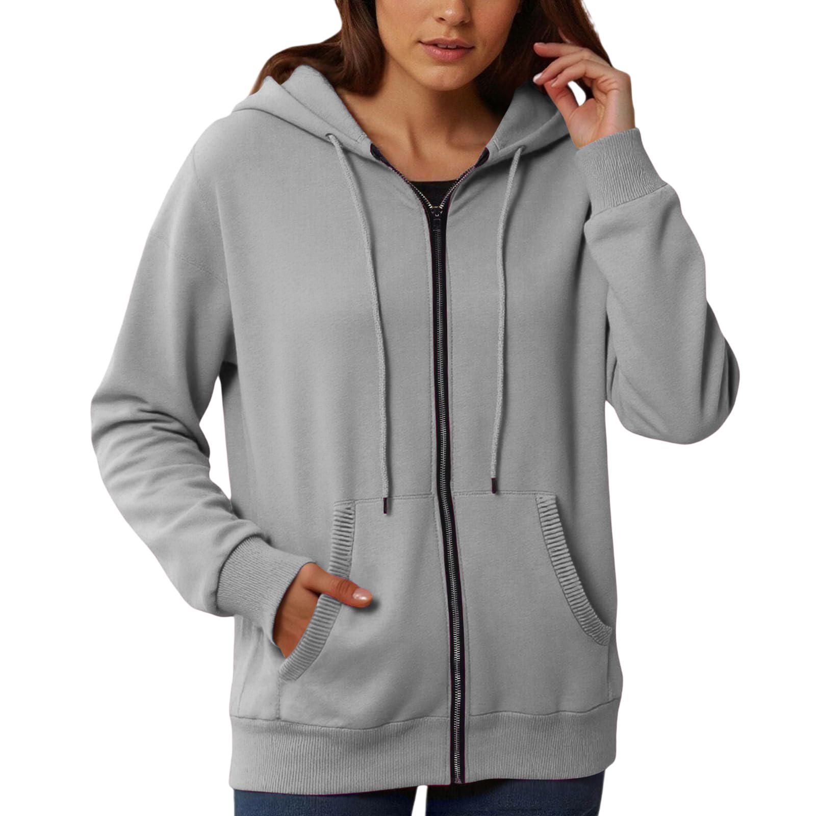 

Женская свободная и удобная толстовка-пуловер с V-образным вырезом на молнии и длинными рукавами, однотонная XXL