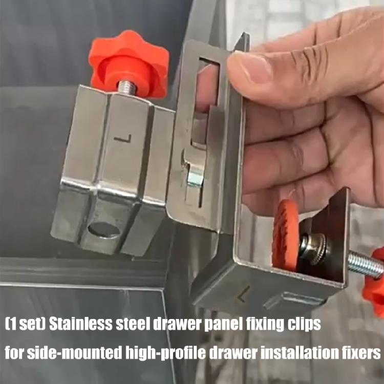 Drawer Panel Installation Fixing Clip Drawer Front Installation Clamps For Deep Cabinets Quick Setups Hardware